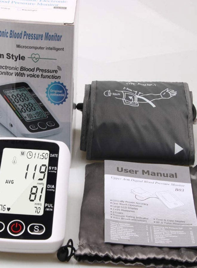 Generic Electronic Arm Blood Pressure Monitor With Wristband  - Image 2