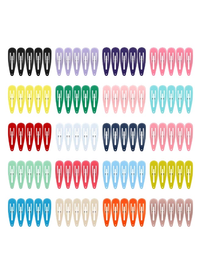 طقم مشابك شعر بتصميم مشابك سهلة التركيب من 100 قطعة متعدد الألوان 2بوصة