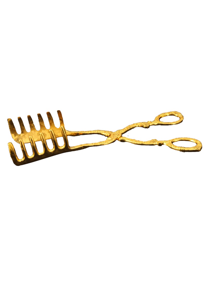 Home - Stainless Steel Scissor Shape Tong Gold - Image 1