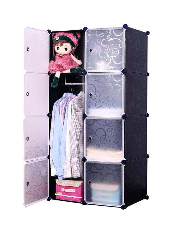 Generic - 8 Cells Multifunctional Deatchable Storage Cabinet Clear/Black 4 to 5feet - Image 1