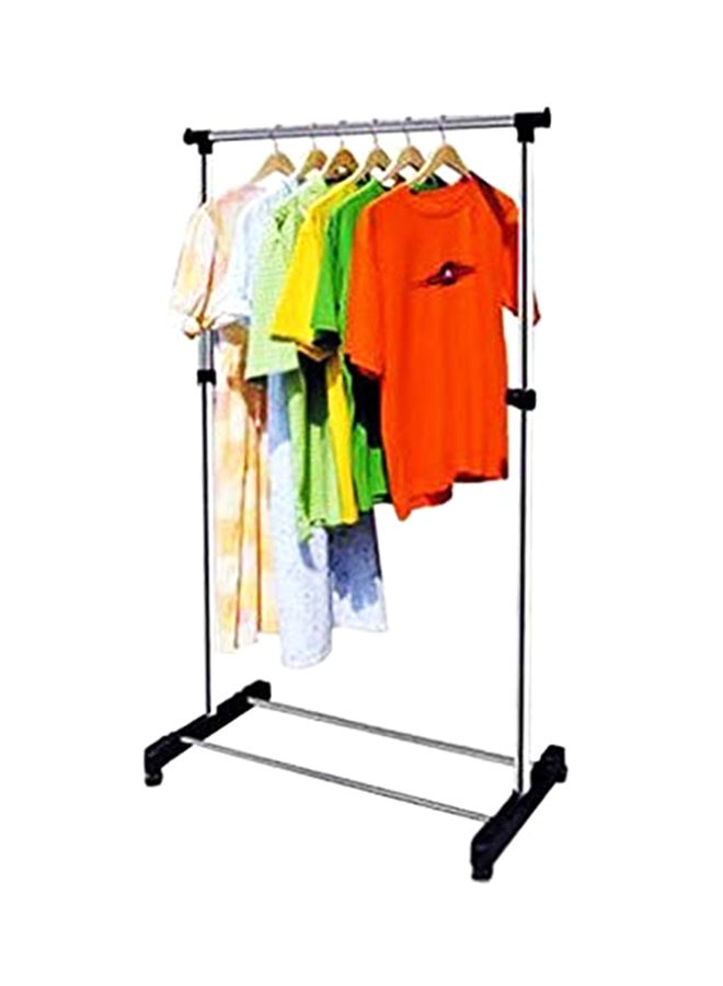 ليوستار علاقة ملابس وحيدة القطب التلسكوبية أسود/ فضي 91x43 (adjustable hight 94 to 160)سم  - Image 2