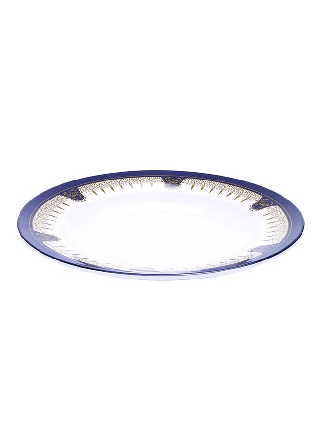 Royalford Soup Plate Blue/White/Gold 10inch  - Image 2