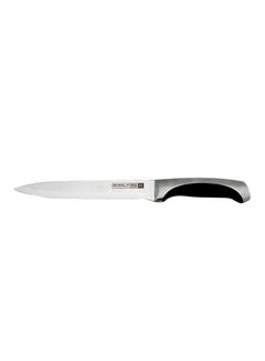 Royalford Utility Knife Premium-Grade Extra-Sharp Ss Blade With Convenient Ss+Abs Handle Silver/Black 5inch  - Image 1