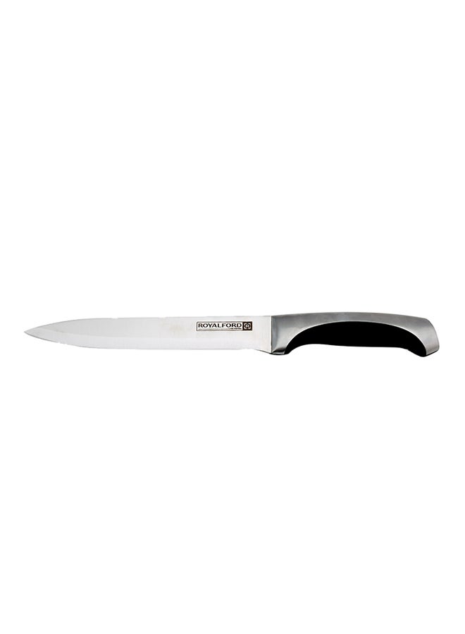 Royalford - Utility Knife Premium-Grade Extra-Sharp Ss Blade With Convenient Ss+Abs Handle Silver/Black 5inch - Image 1