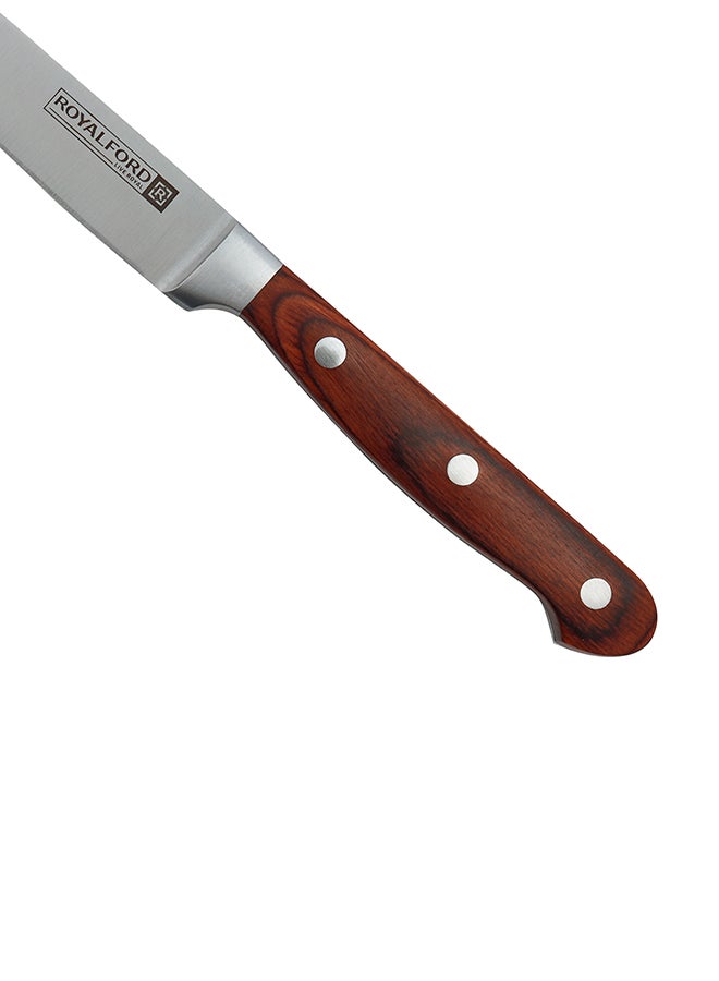 Royalford - 5 Inch Utility Knife Silver Brown Multicolor Silver/Brown 5cm - Image 1