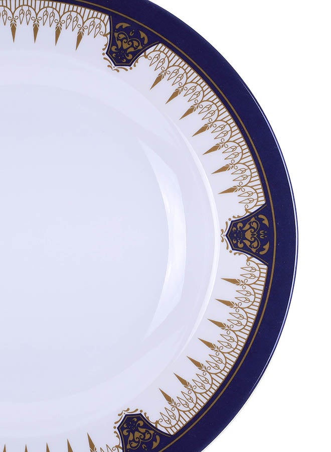 Royalford Soup Plate Blue/White/Gold 10inch  - Image 4