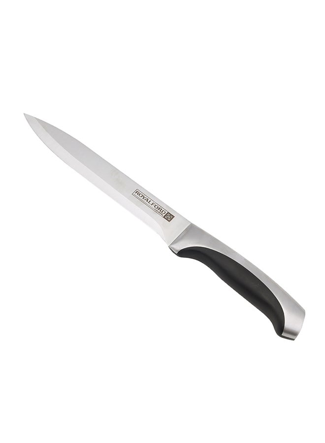 Royalford - Utility Knife Premium-Grade Extra-Sharp Ss Blade With Convenient Ss+Abs Handle Silver/Black 5inch - Image 1