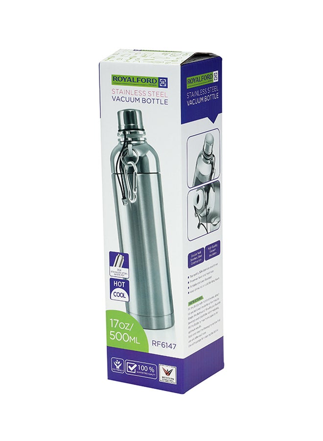 Royalford - Vaccum Sport Bottle Silver 500ml - Image 1