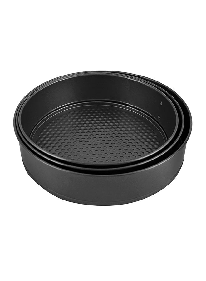 Royalford 3-Piece Baking Tray Set Black 24,26, 28cm  - Image 1