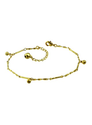 Copper Gold Plated Jingle Bell Charm Anklet - v1584424071/N35939330A_1