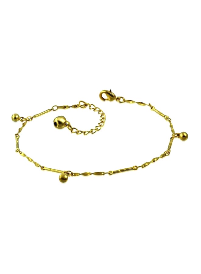 Copper Gold Plated Jingle Bell Charm Anklet