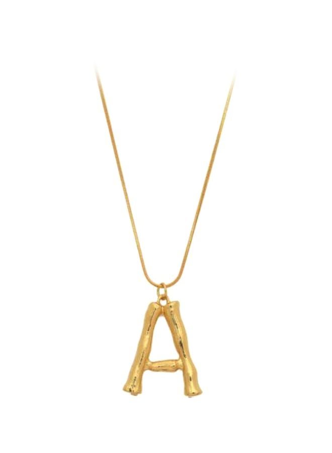 Alphabet A Shaped Pendant Necklace 