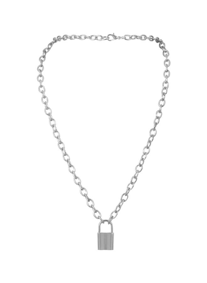Lock Shaped Pendant Necklace 