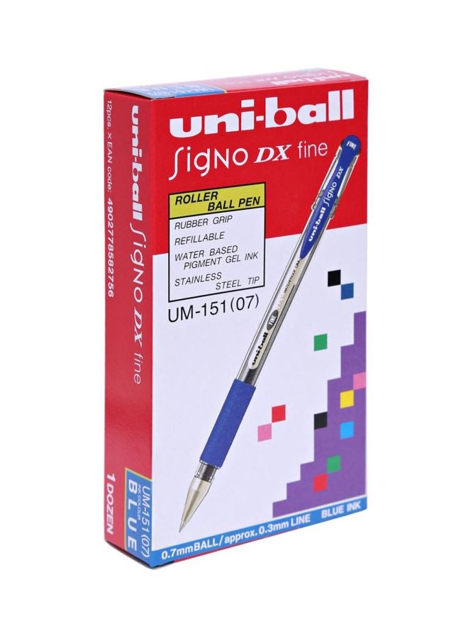 Uniball - 12-Piece Signo DX Ball Pen Blue - Image 1