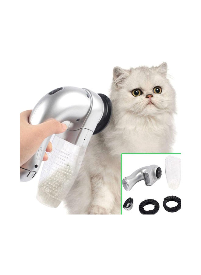 أداة تشذيب وإزالة شعر الكلاب الكهربائية فضي 3 x 8.6 x 5.4بوصة - Image 2