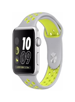 Pearl in Oyster Replacement Strap For Apple Watch Series 3//4/5- Silver/Yellow  - Image 4