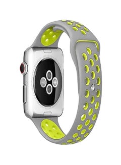 Pearl in Oyster Replacement Strap For Apple Watch Series 3//4/5- Silver/Yellow  - Image 1