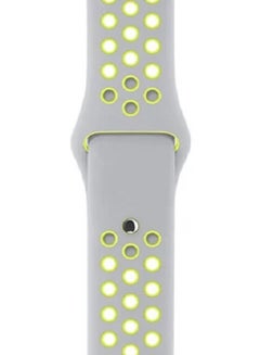 Pearl in Oyster Replacement Strap For Apple Watch Series 3//4/5- Silver/Yellow  - Image 3