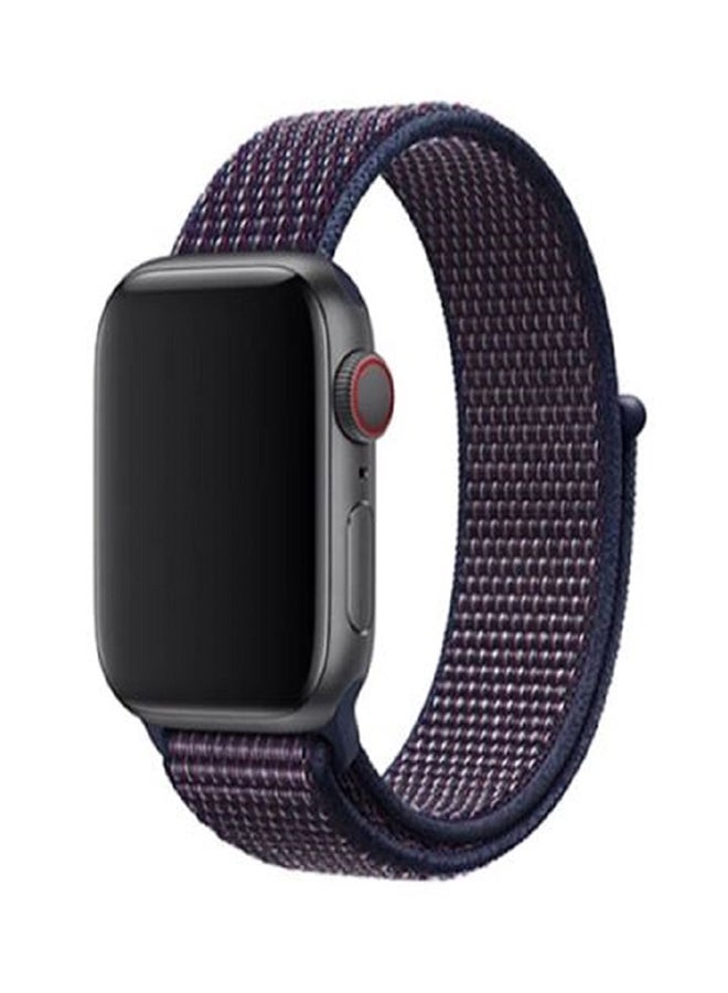 Pearl in Oyster - Replacement Strap For Apple Watch Series 3//4/5- Indigo - Image 1