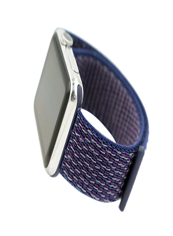 Pearl in Oyster - Replacement Strap For Apple Watch Series 3//4/5- Indigo - Image 1