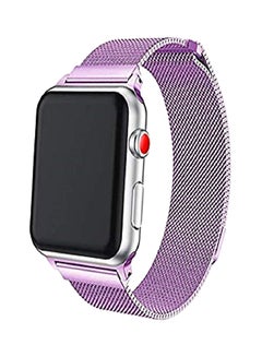 Pearl in Oyster Stainless Steel Replacement Band For Apple Watch Series 3/4/5 Lavender  - Image 1