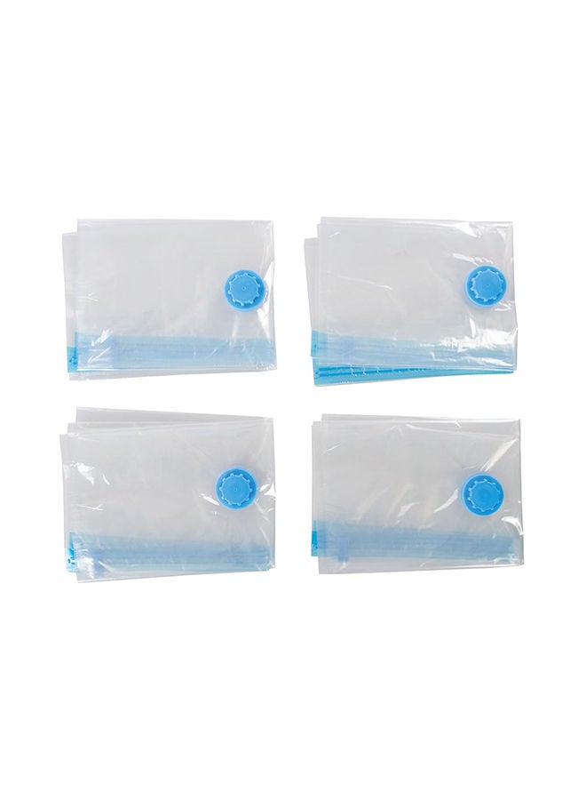 حقيبة تخزين بالتفريغ الهوائي من 4 قطع شفاف/أزرق شفاف/أزرق - Image 2