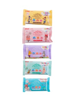 FARLIN Sohool Wet Wipes Gentle For Everyday Use, (5 Packs Of 10 - 50 ...