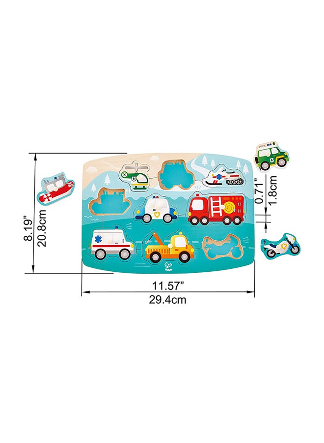 Hape 10-Piece Emergency Peg Puzzle Set E1406  - Image 3