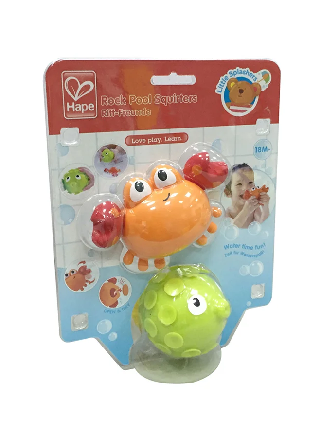 Hape 2-Piece Rock Pool Squirter Bath Toy Set
