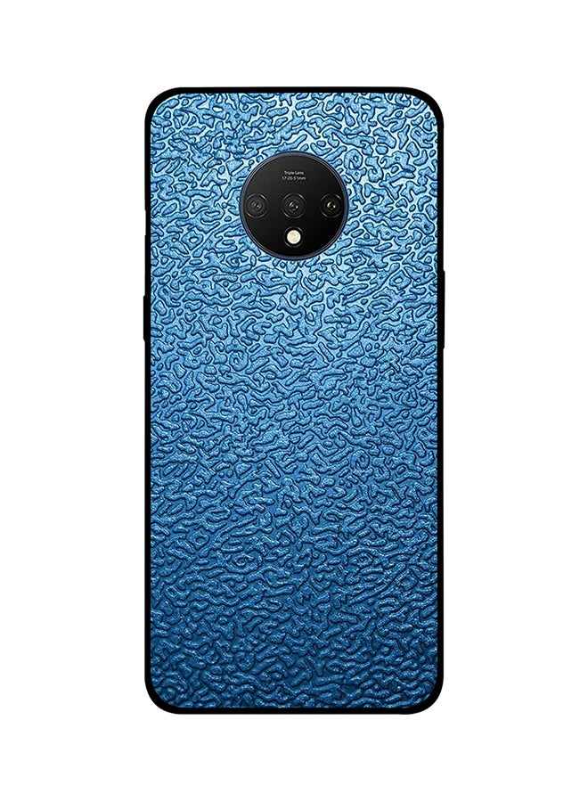 Protective Case Cover For Oneplus 7T Blue Texturee