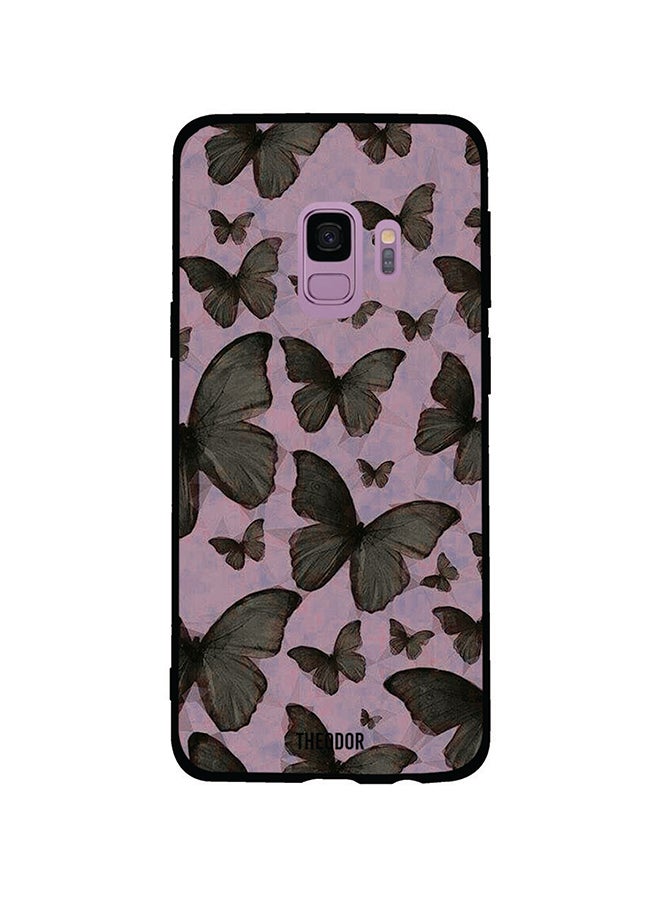 غطاء حماية واقٍ لهاتف سامسونج جالاكسي S9 فراشات