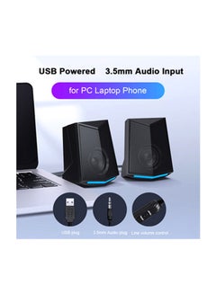 Generic 2-Piece V-115 Desktop Speaker black  - Image 3