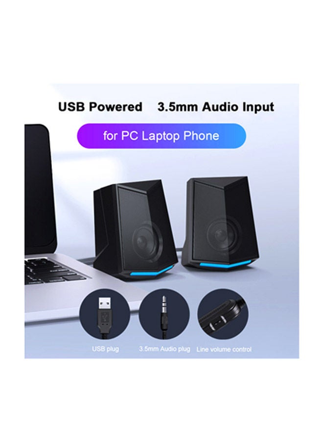 2-Piece V-115 Desktop Speaker black  - Image 3