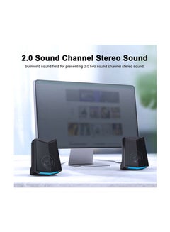 Generic 2-Piece V-115 Desktop Speaker black  - Image 4