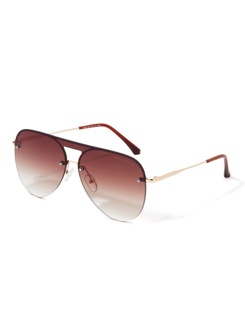 Sunshade Rimmed Aviator Sunglasses - Image 1