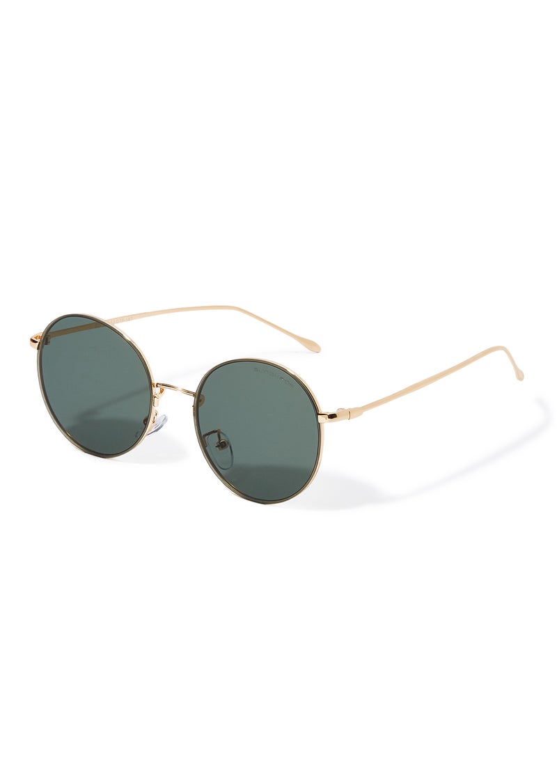Sunshade Rimmed Retro Round Sunglasses - Lens Size: 53 mm - Image 1