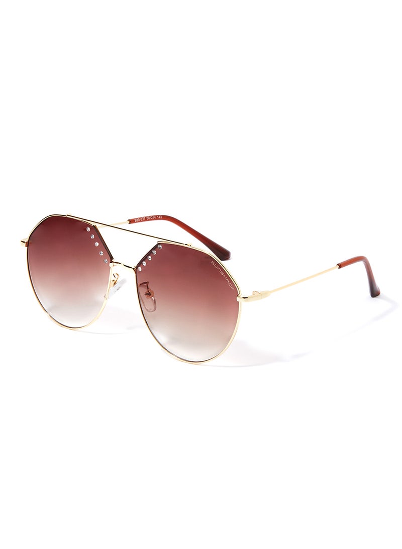 Sunshade Women's Rimmed Aviator Sunglasses - Lens Size: 58 mm - Image 1