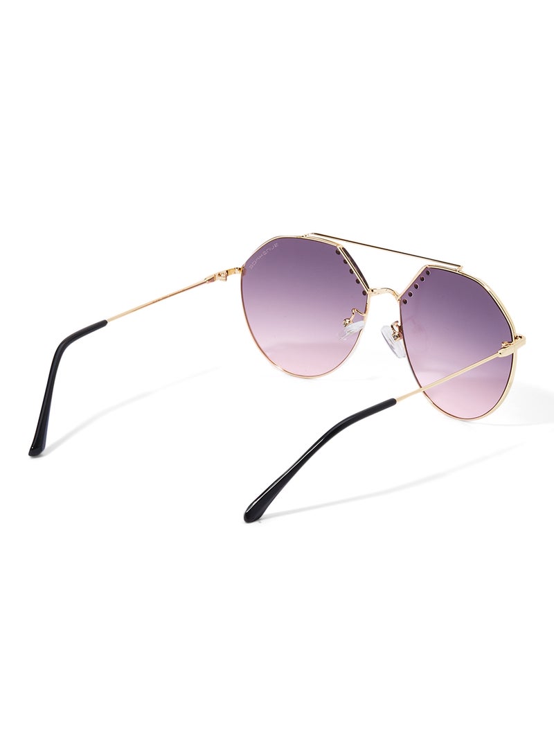 Sunshade Women's Rimmed Round Sunglasses Ss-B 80237 Pink-D - Image 2