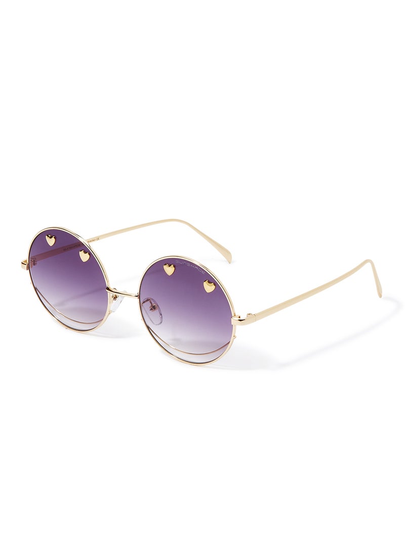Rimmed Round Sunglasses - Lens Size: 52 mm