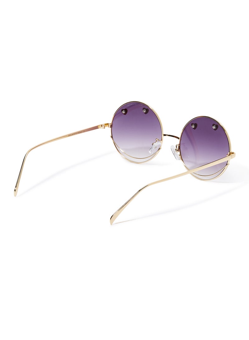 Rimmed Round Sunglasses - Lens Size: 52 mm