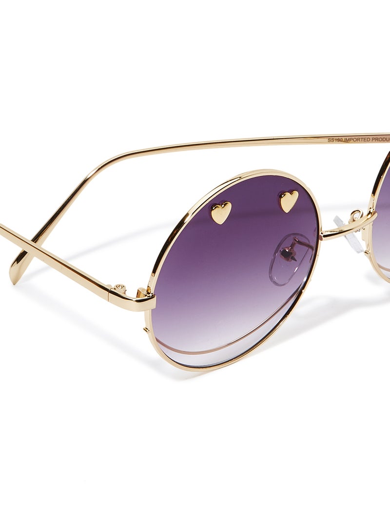 Rimmed Round Sunglasses - Lens Size: 52 mm