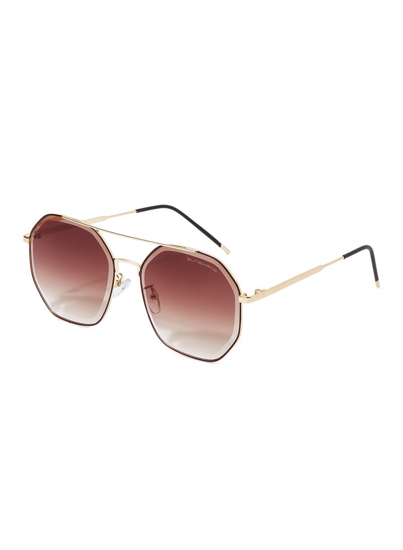 Sunshade - Women's Hexagon Sunglasses - Lens Size: 57 mm - Image 1