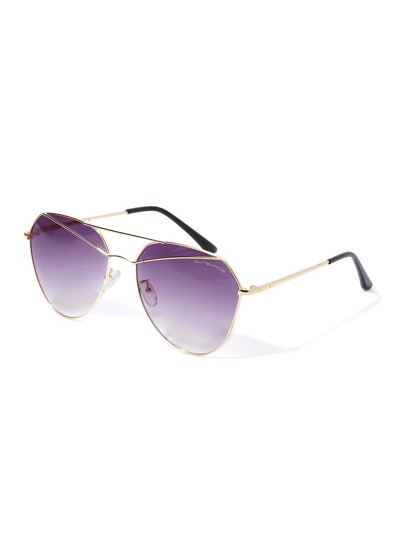 Sunshade Rimmed Aviator Sunglasses - Lens Size: 60 mm - Image 1