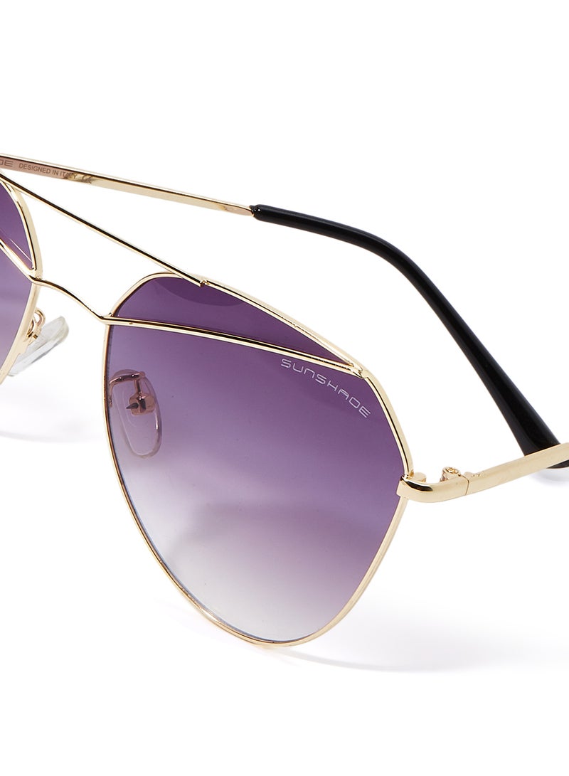 Sunshade Rimmed Aviator Sunglasses - Lens Size: 60 mm - Image 4
