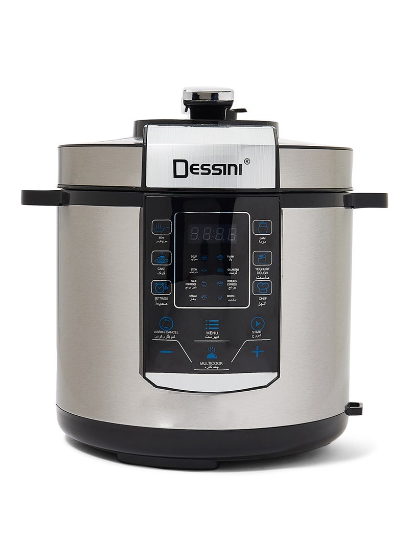 DESSINI Electric Pressure Cooker 6 L 1000 W 6006-6L Silver/Black/Blue  - Image 1