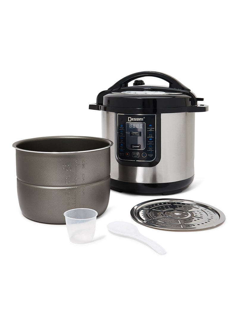 DESSINI Electric Pressure Cooker 8.0 L 8008-8L Silver/Black  - Image 4