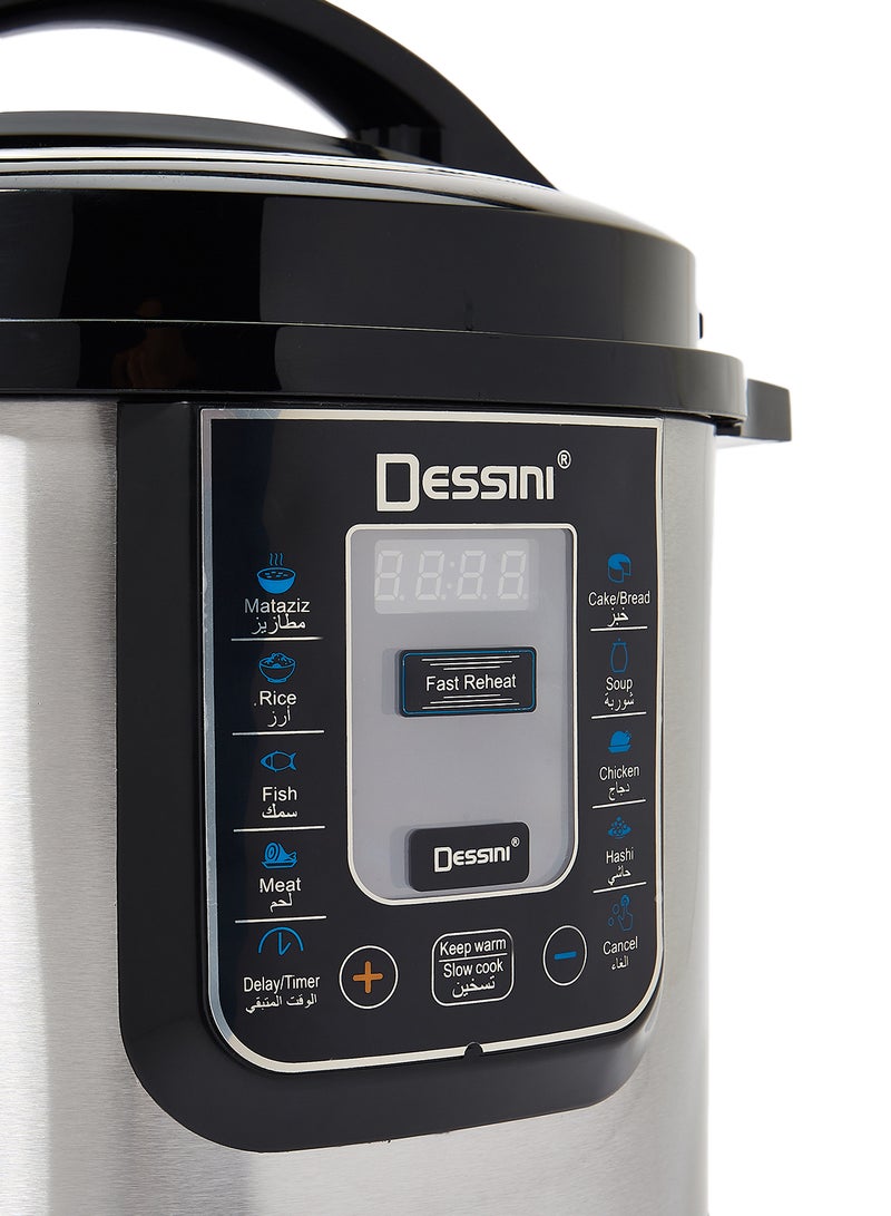 DESSINI Electric Pressure Cooker 8.0 L 8008-8L Silver/Black  - Image 5