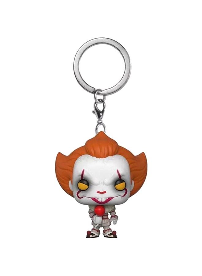 FLY2SKY Pennywise with Balloon Pop Key Chain Brown/White/Red - Image 1