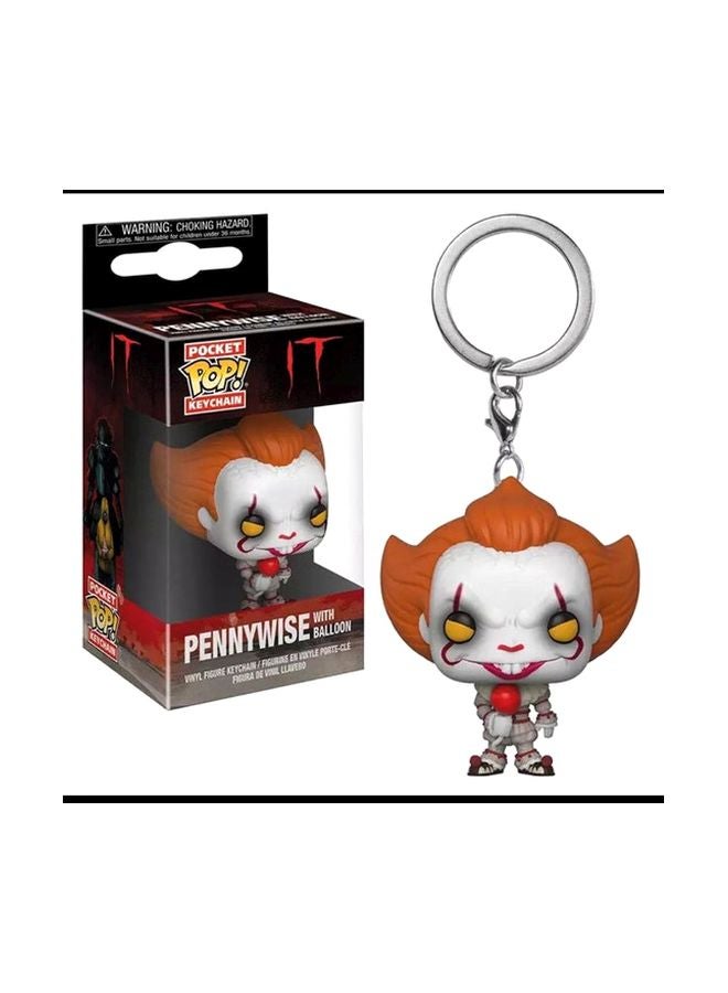FLY2SKY Pennywise with Balloon Pop Key Chain Brown/White/Red - Image 2