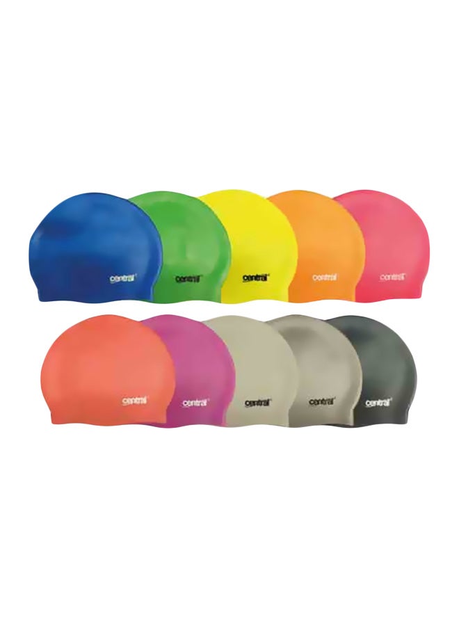 Central Pack Of 12 Latex Swimming Cap